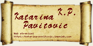 Katarina Pavitović vizit kartica
